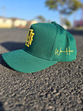 Green and Yellow Monogram Snapback