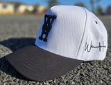 """NEW"" White & Black Alternate Logo Snapback