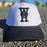 """NEW"" White & Black Alternate Logo Snapback