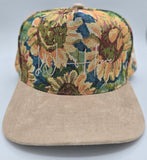 """NEW""" Tapestry & Suede Floral Snapback
