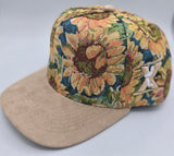 """NEW""" Tapestry & Suede Floral Snapback